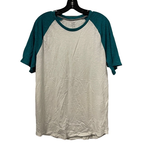 OLD NAVY SOFT-WASHED Ultra Raglan T-Shirt Men's XL Teal Off White Short Sleeve‎ - Picture 1 of 4